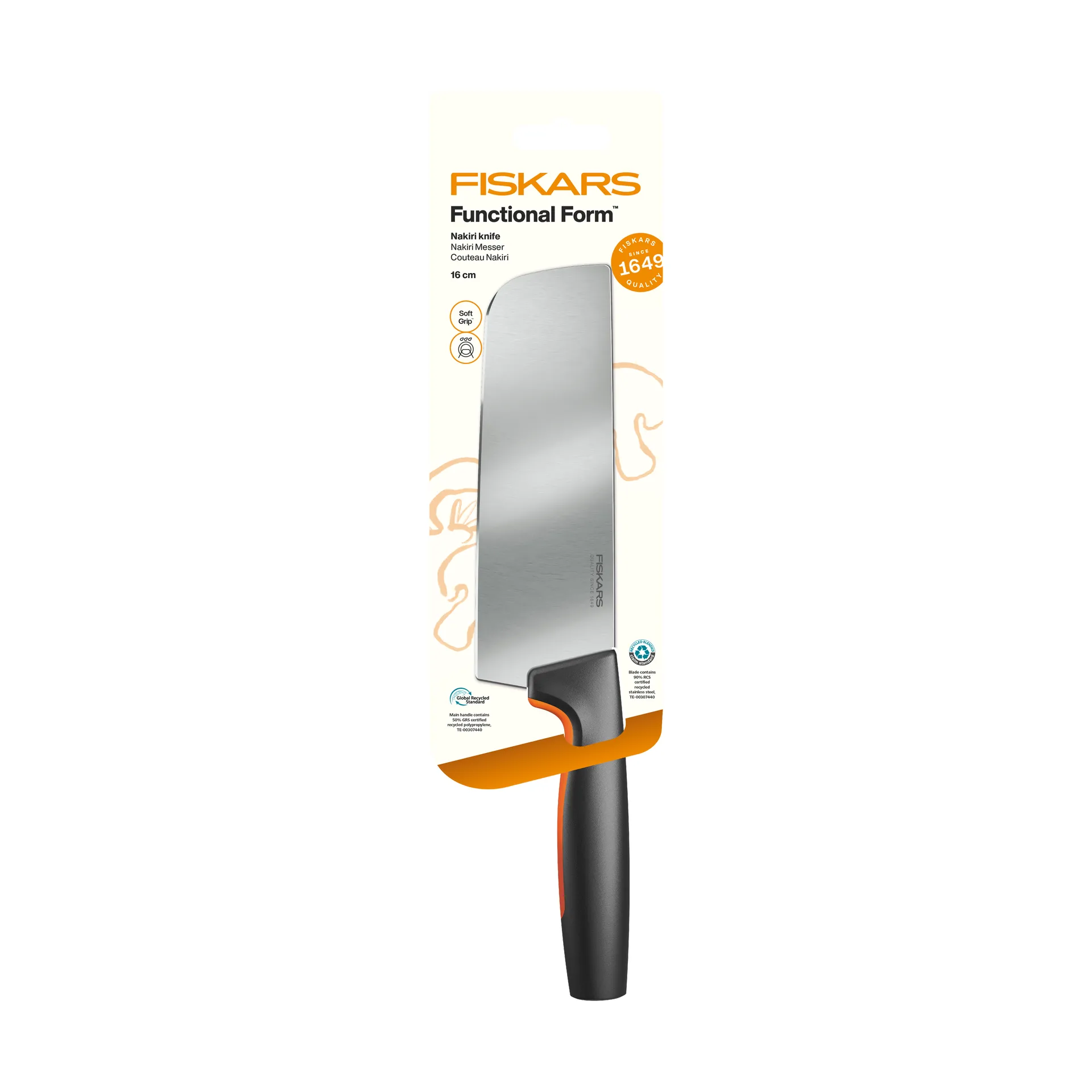 Functional Form nakiri-kniv, Rustfritt stål Fiskars