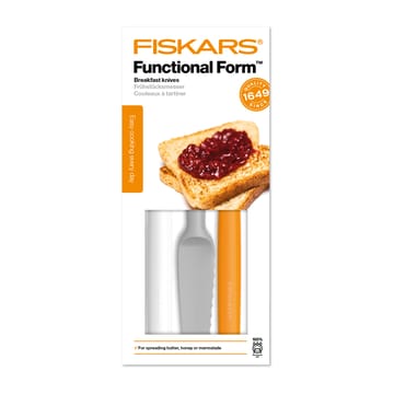 Functional Form smørkniver 3-pakning - Grå-oransje-hvit - Fiskars