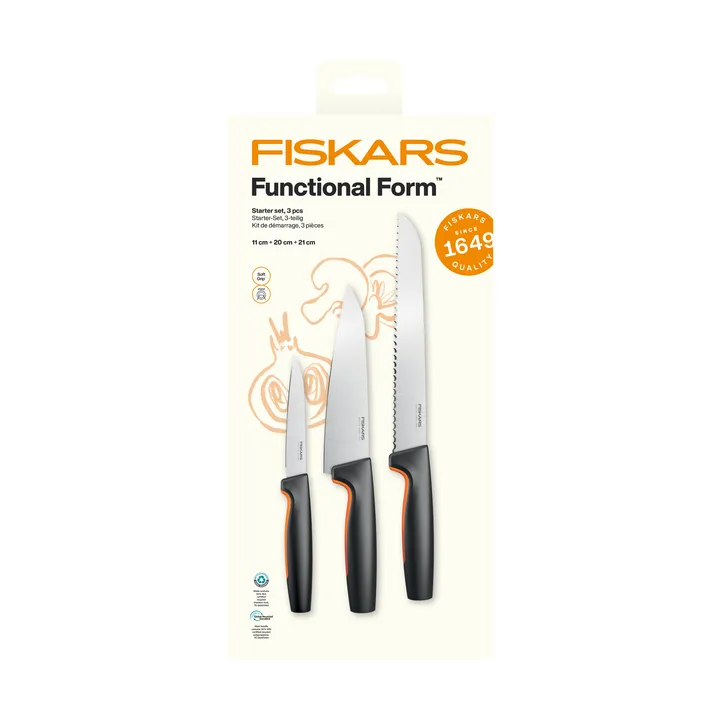 Functional Form startsett - Rustfritt stål, 3 deler - Fiskars