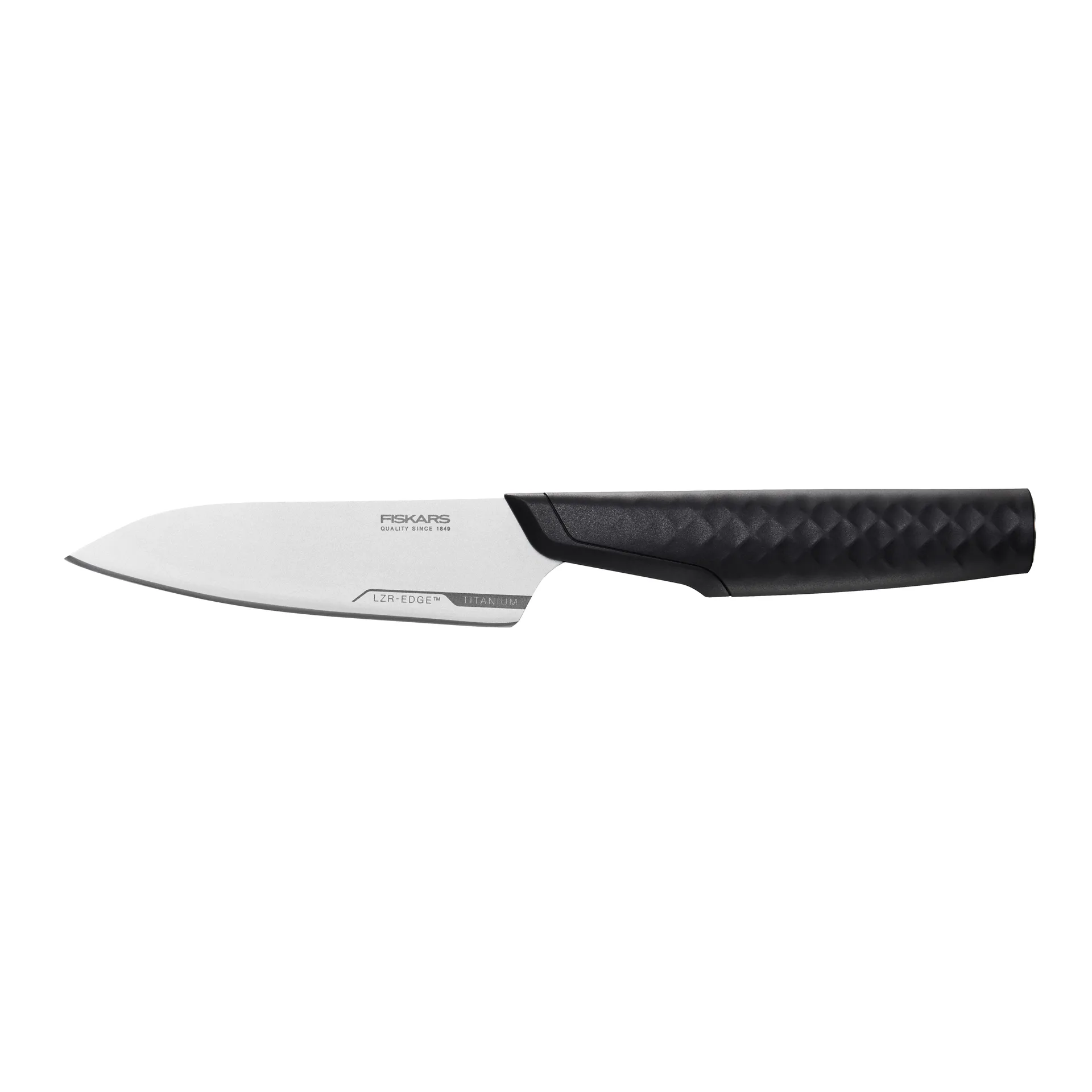 Titanium grønnsakkniv 10 cm, Svart Fiskars