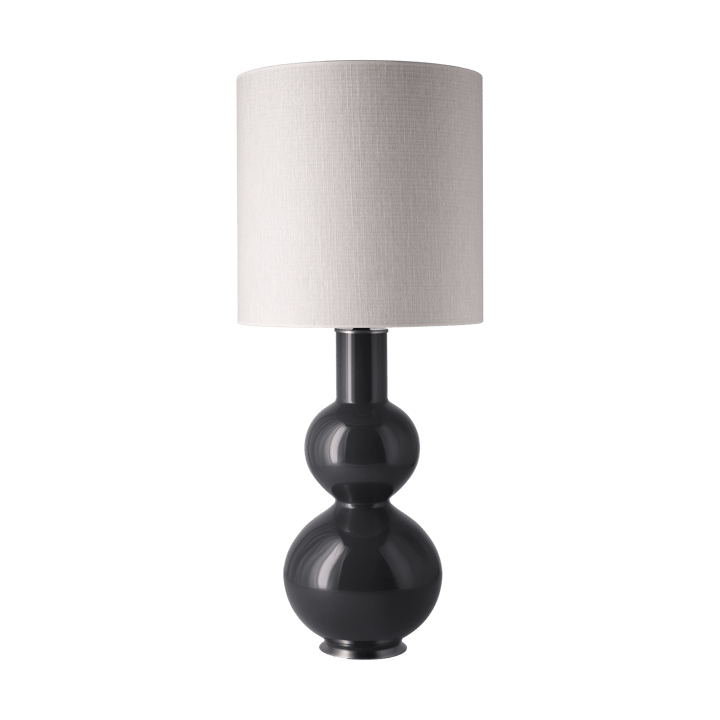 Augusta bordlampe grå lampefot - Babel Beige M - Flavia Lamps