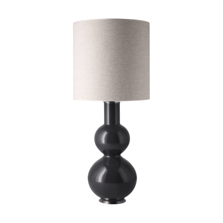 Augusta bordlampe grå lampefot - London Beige M - Flavia Lamps