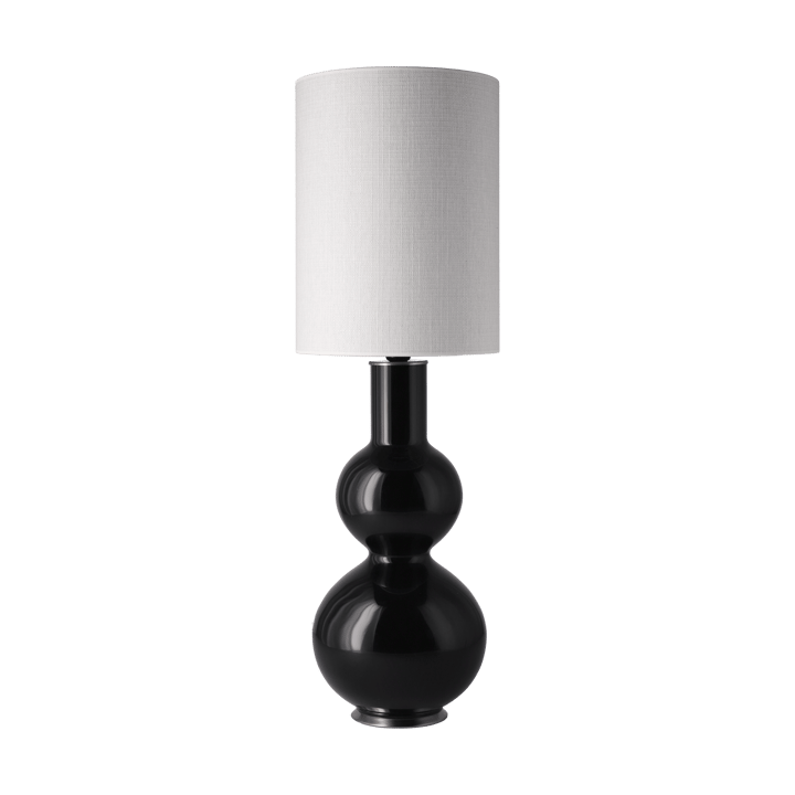 Augusta bordlampe svart lampefot - Babel Beige L - Flavia Lamps