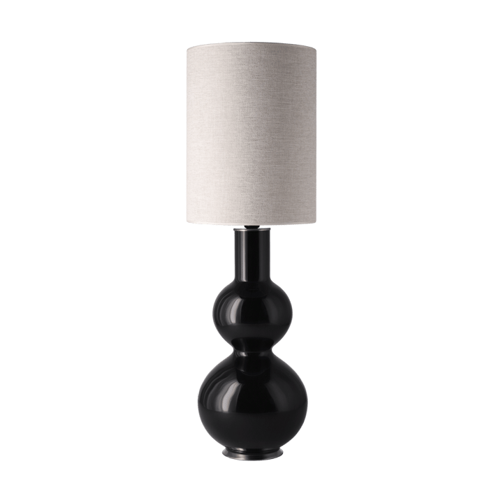 Augusta bordlampe svart lampefot - London Beige L - Flavia Lamps