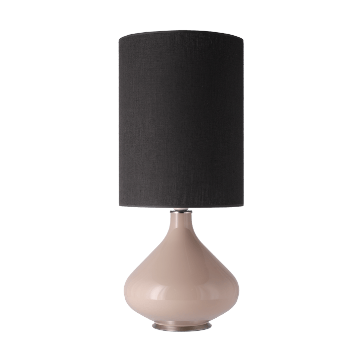 Flavia bordlampe beige lampefot - Lino Negro L - Flavia Lamps