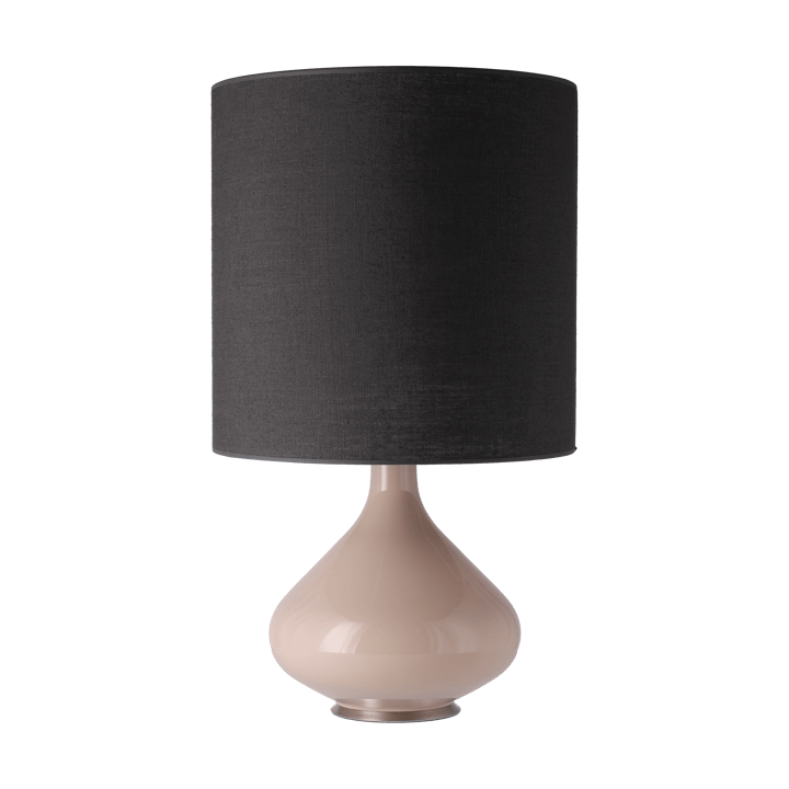 Flavia bordlampe beige lampefot - Lino Negro M - Flavia Lamps