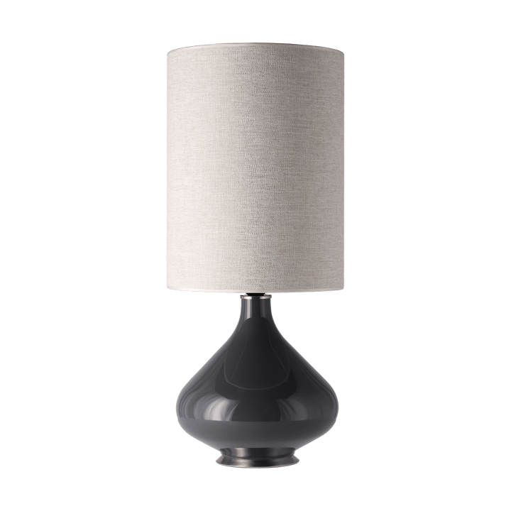 Flavia bordlampe grå lampefot - London Beige L - Flavia Lamps
