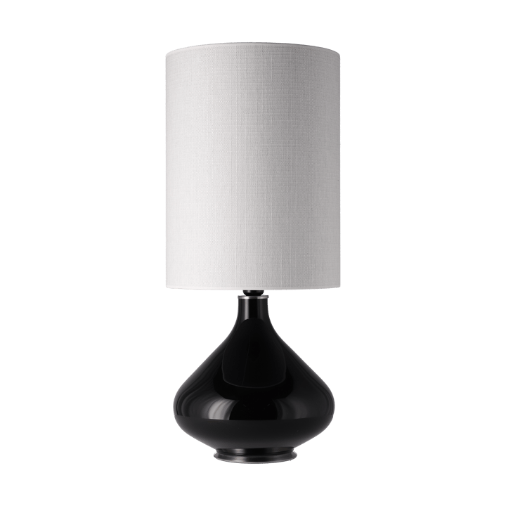 Flavia bordlampe svart lampefot - Babel Beige L - Flavia Lamps