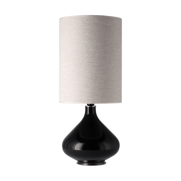 Flavia bordlampe svart lampefot - London Beige L - Flavia Lamps