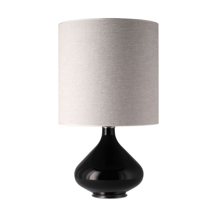 Flavia bordlampe svart lampefot - London Beige M - Flavia Lamps
