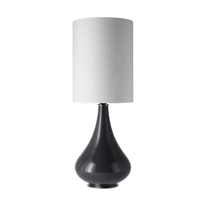 Renata bordlampe grå lampefot - Babel Beige L - Flavia Lamps