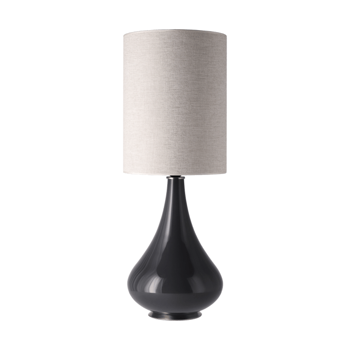 Renata bordlampe grå lampefot - London Beige L - Flavia Lamps