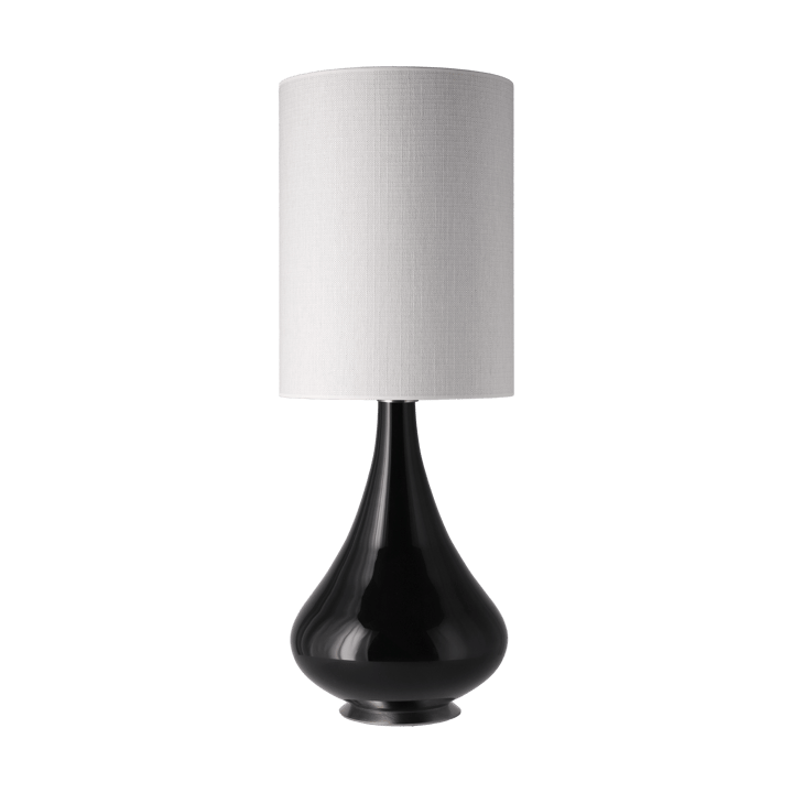 Renata bordlampe svart lampefot - Babel Beige L - Flavia Lamps