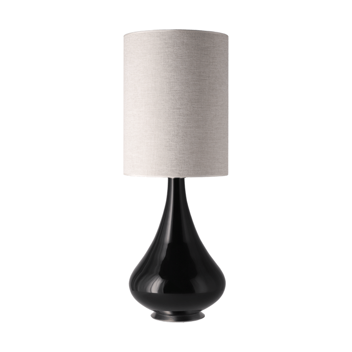 Renata bordlampe svart lampefot - London Beige L - Flavia Lamps
