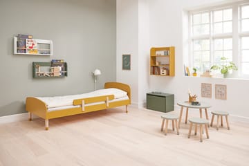 Dots seng med rekkverk 96x204 cm - Gul - FLEXA