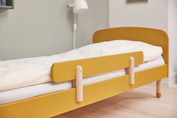 Dots seng med rekkverk 96x204 cm - Gul - FLEXA