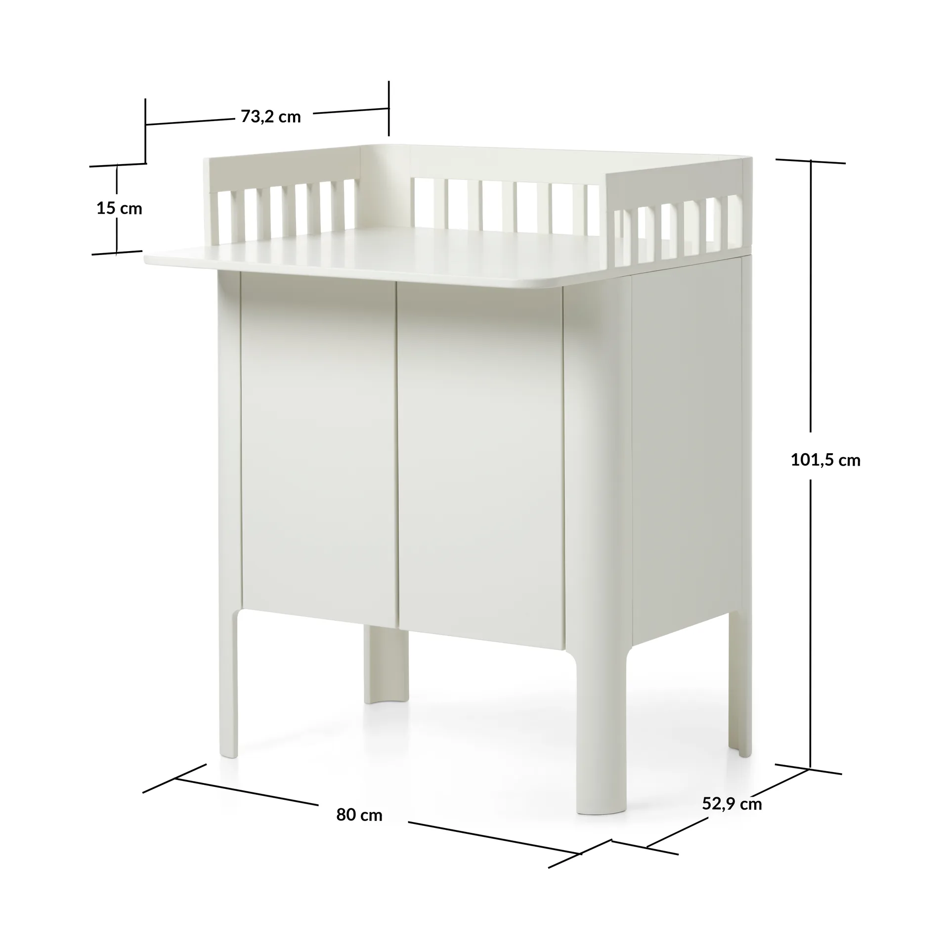 Nova stellebord 80x101 cm, Cream FLEXA