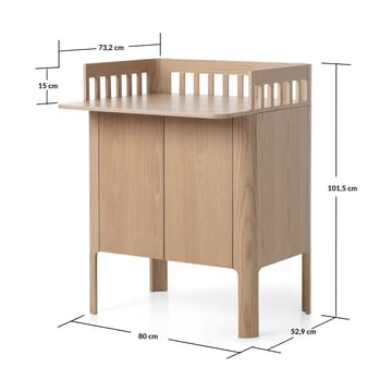 Nova stellebord 80x101 cm - Eik - FLEXA