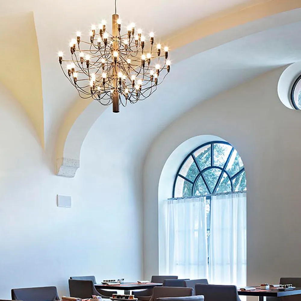 2097 Sarfatti lysekrone, Messing 50 lamper Flos