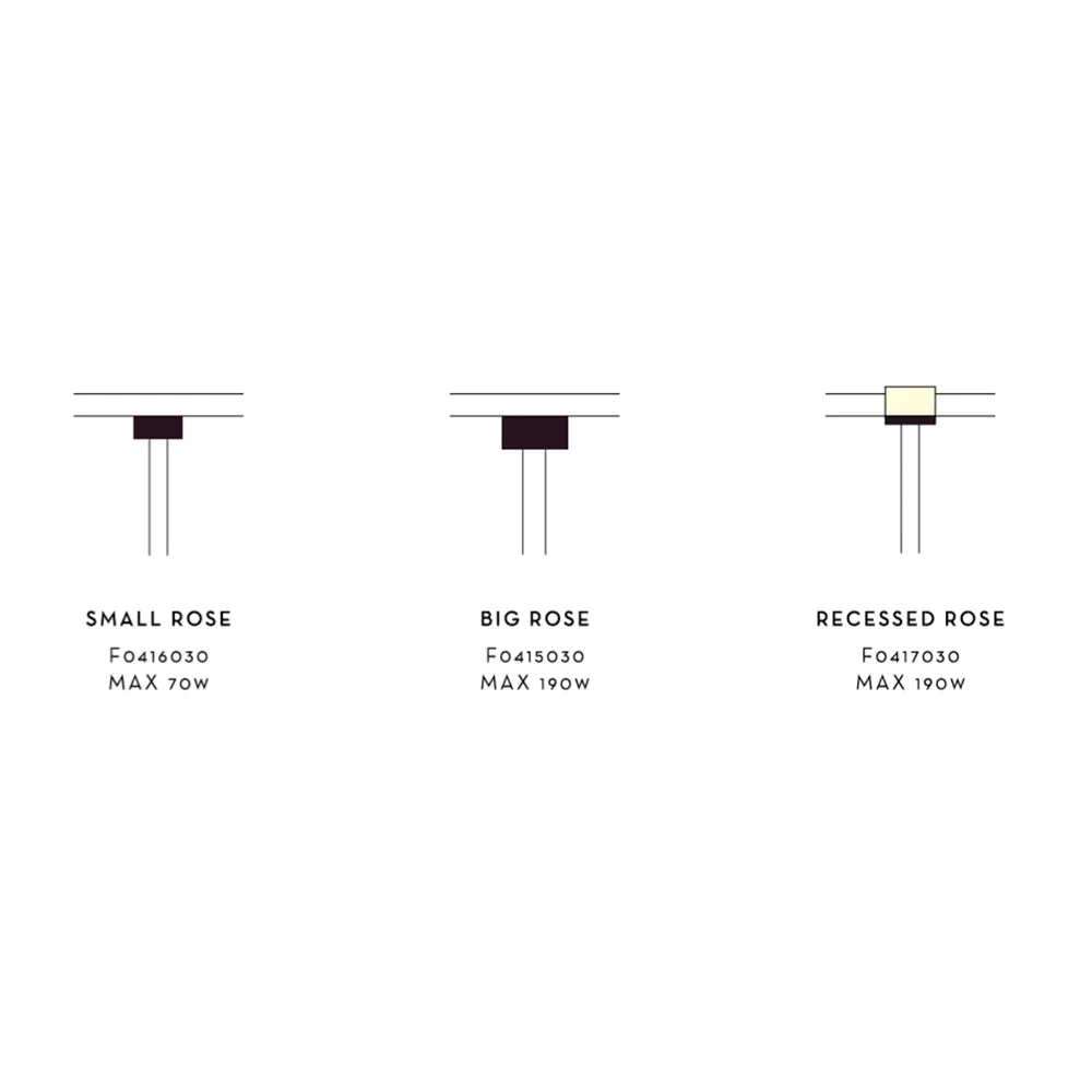 Arrangement Rose takkopp, Svart, stor Flos