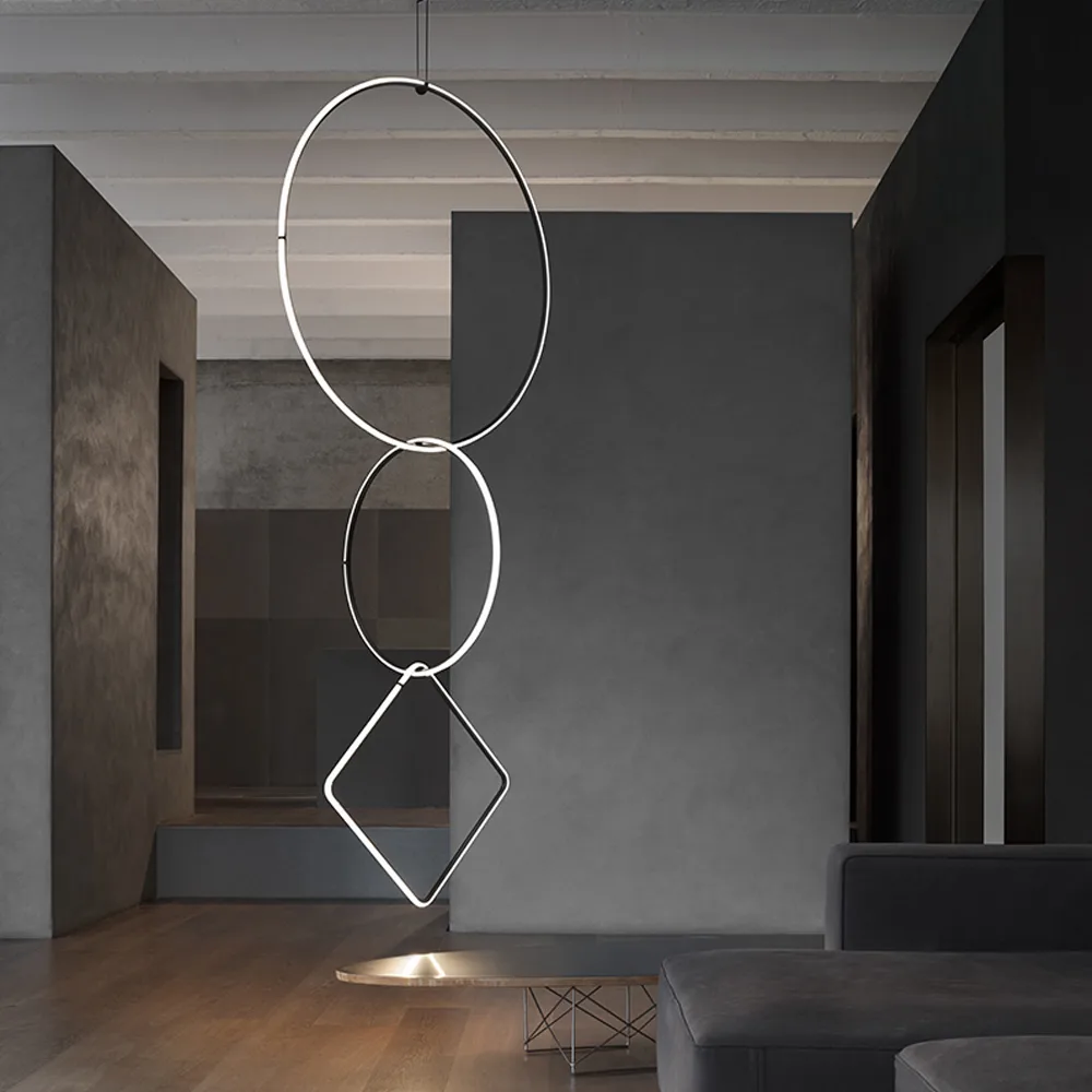 Arrangements Round pendel, Black, medium Flos