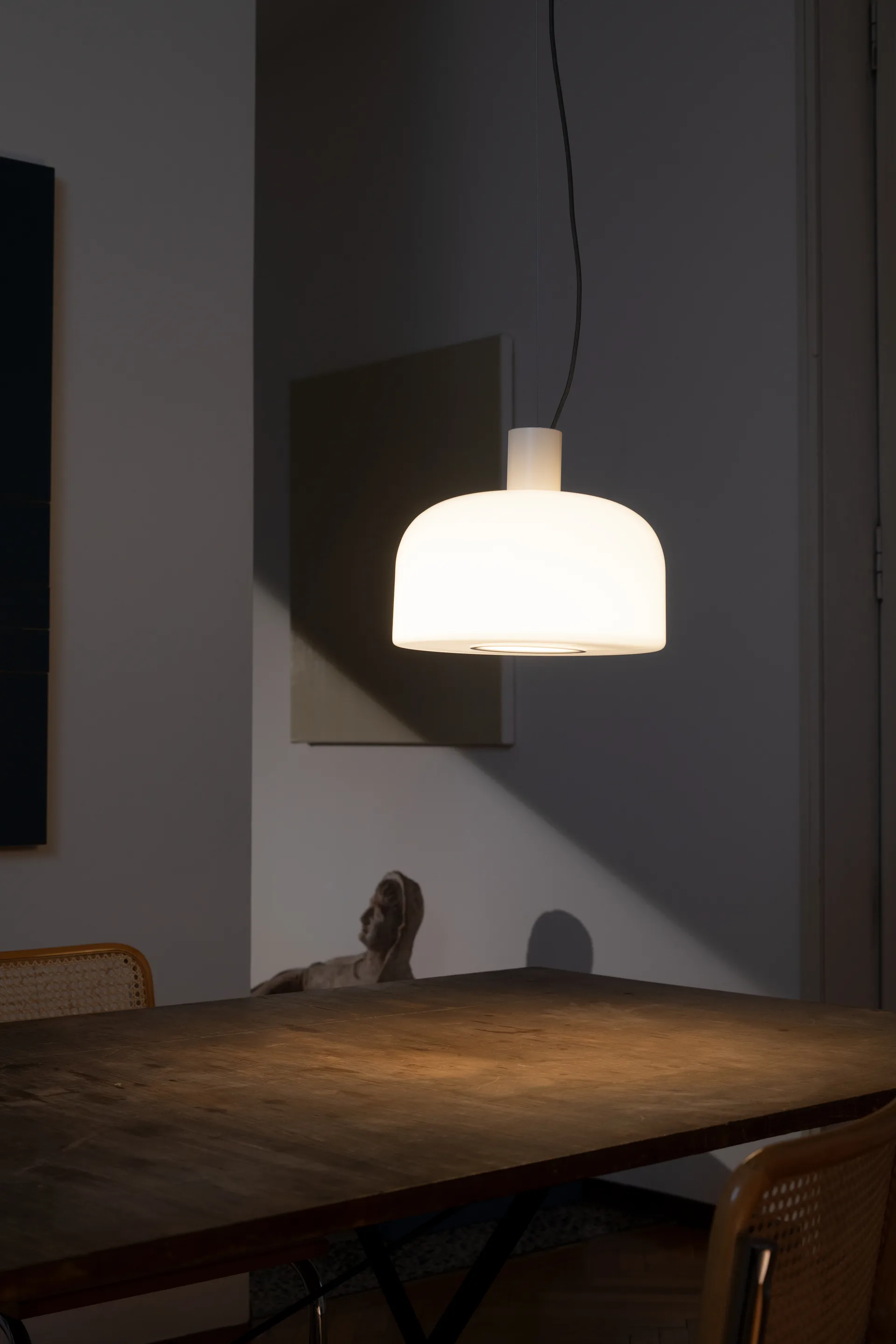 Bellhop Glass S1 pendel, Hvit Flos