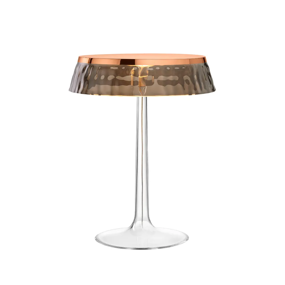 Bon Jour T bordlampe, Copper-fumé skjerm Flos