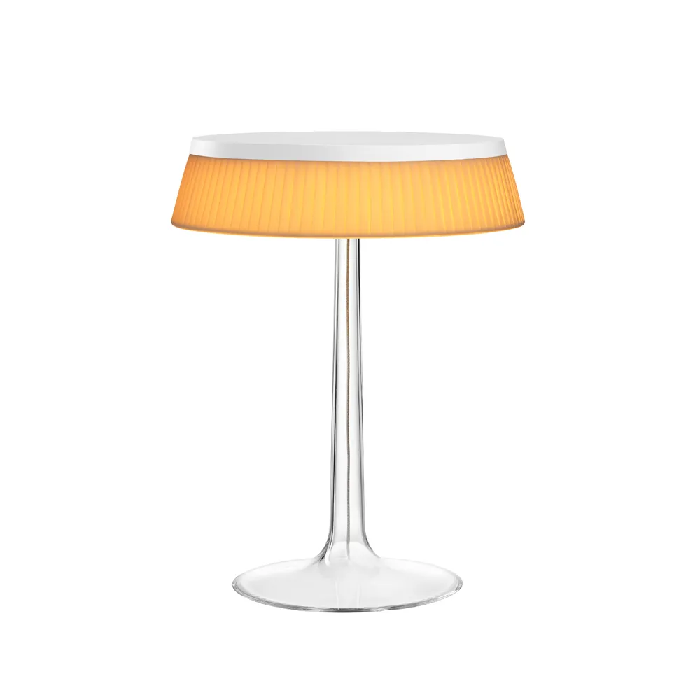 Bon Jour T bordlampe, White-soft stoff skjerm Flos