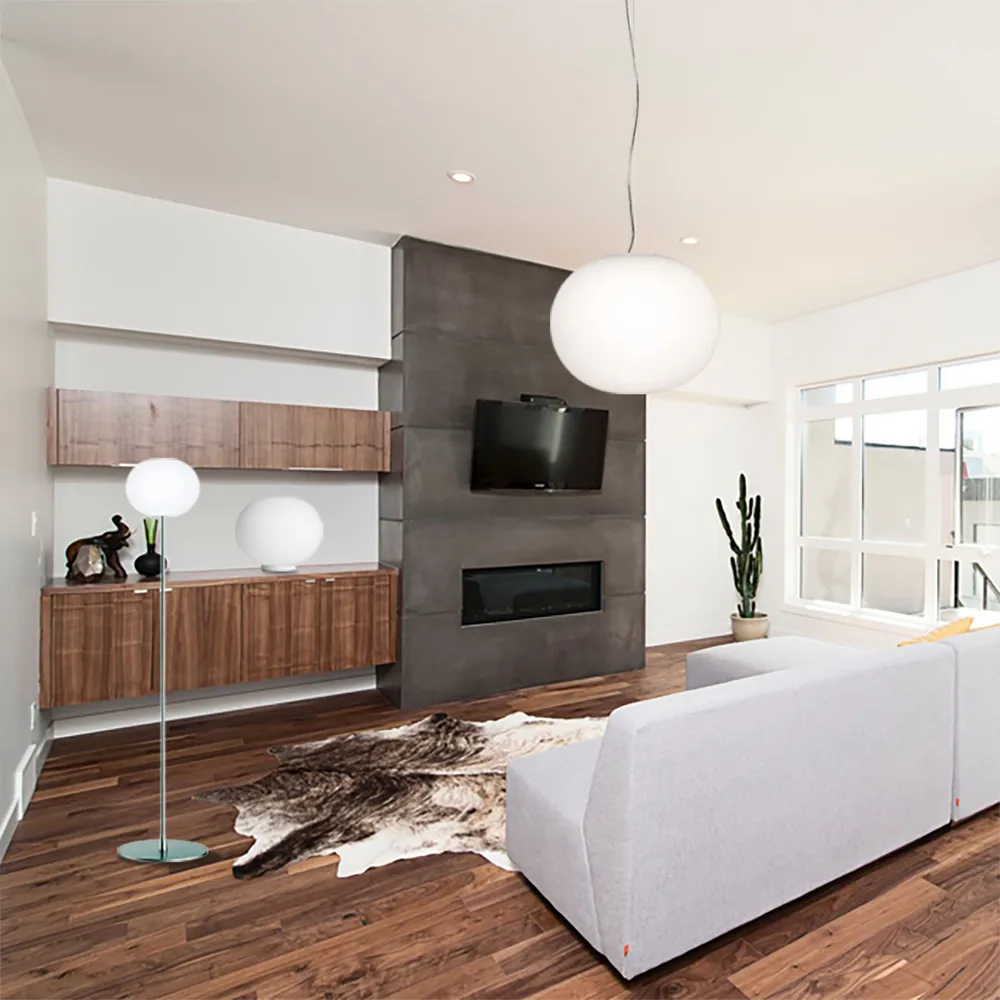 Glo-ball S2 pendel, Hvit opalglass Flos