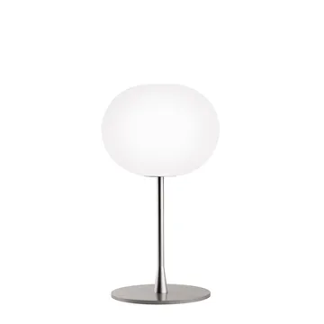 Glo-ball T1 bordlampe - Hvit opalglass-matt sølvstativ - Flos