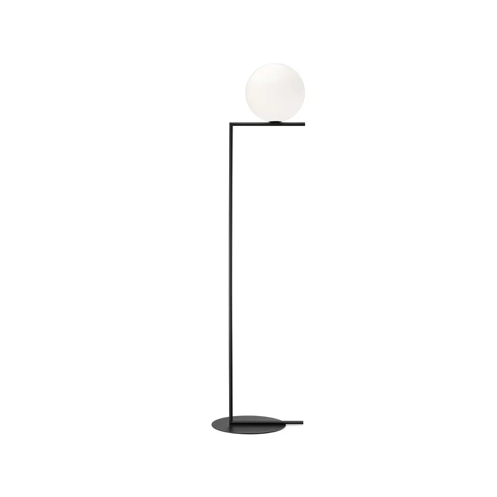 IC lights F2 gulvlampe, Svart-opal Flos