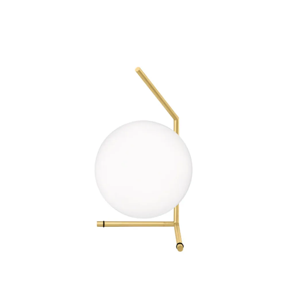 IC lights T1 low bordlampe, Børstet messing-opal Flos