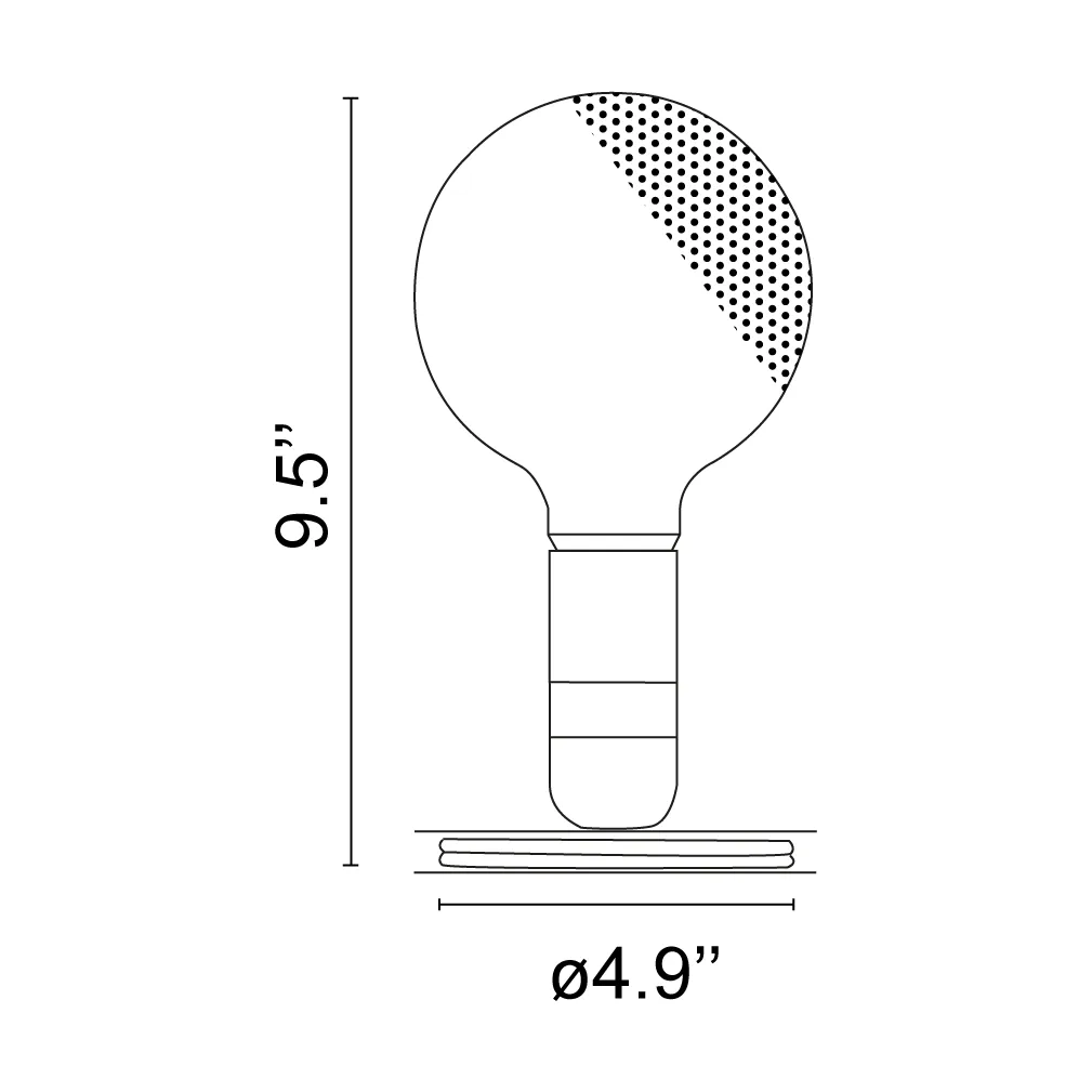 Lampadina bordlampe, Svart Flos