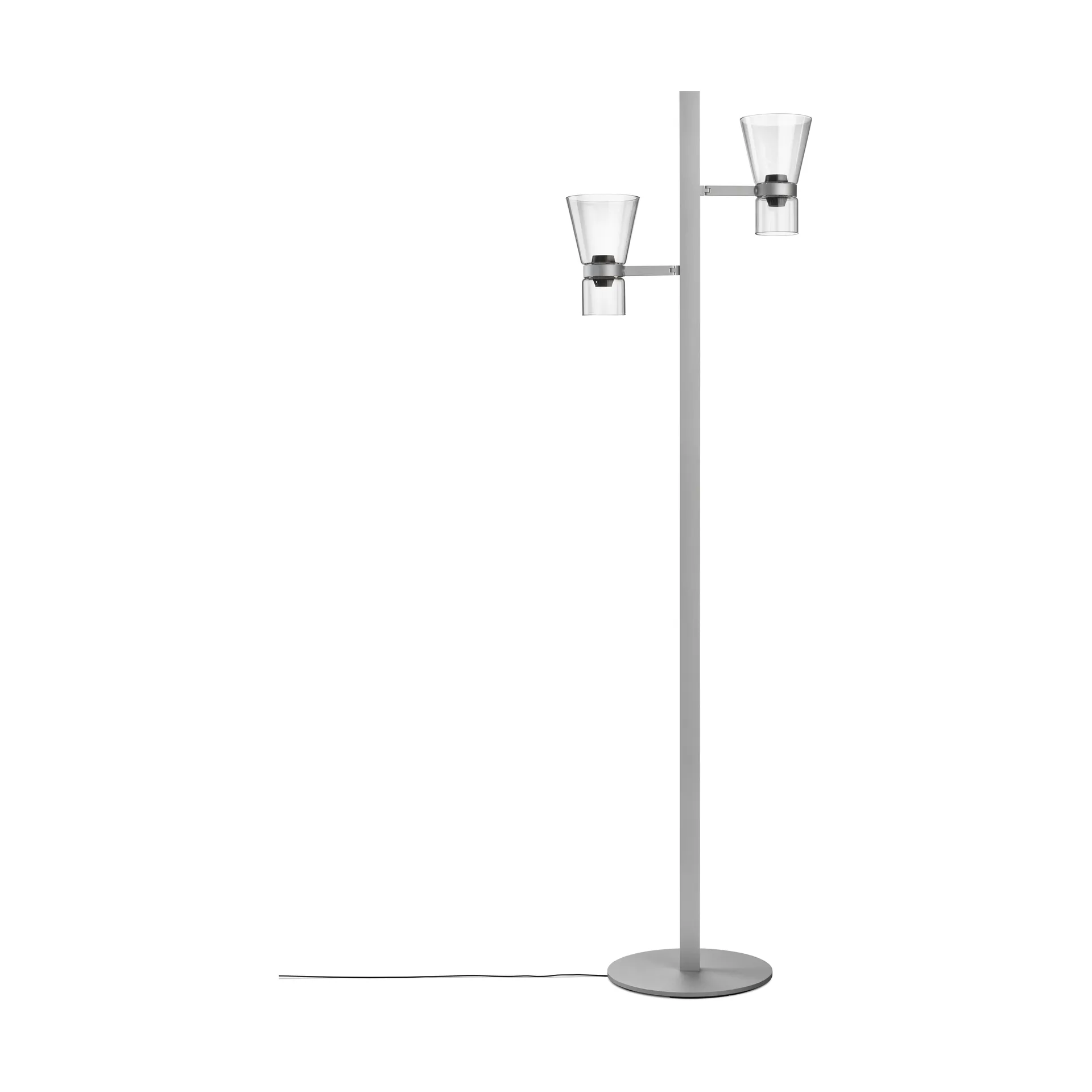 Nocturne F2 cone gulvlampe - Silver,  Flos