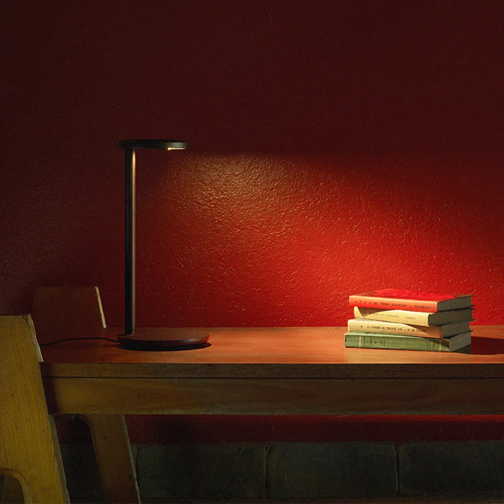 Oblique bordlampe, Brun Flos