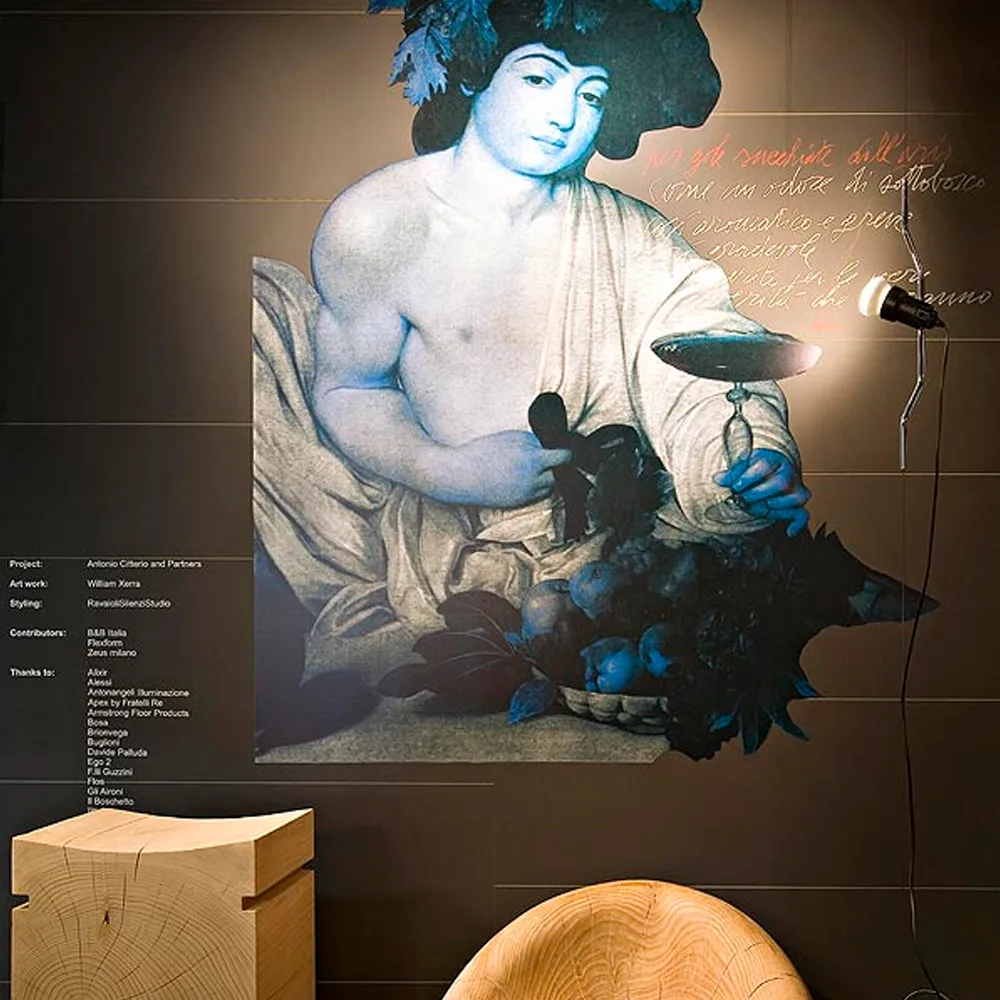 Parentesi gulv- og taklampe, Rød Flos