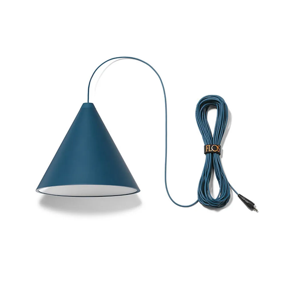 String Light Cone pendel, Blå, 12 m ledning Flos
