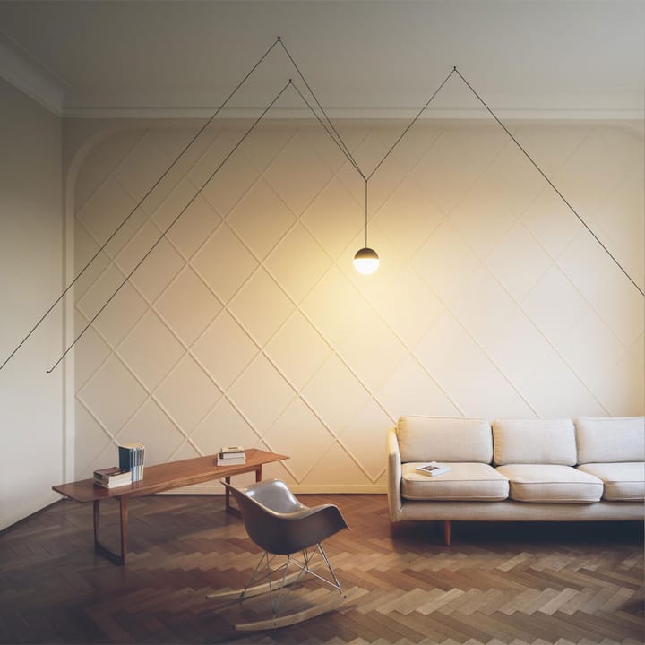 String Light Sphere pendel, Hvit, 12 m ledning Flos