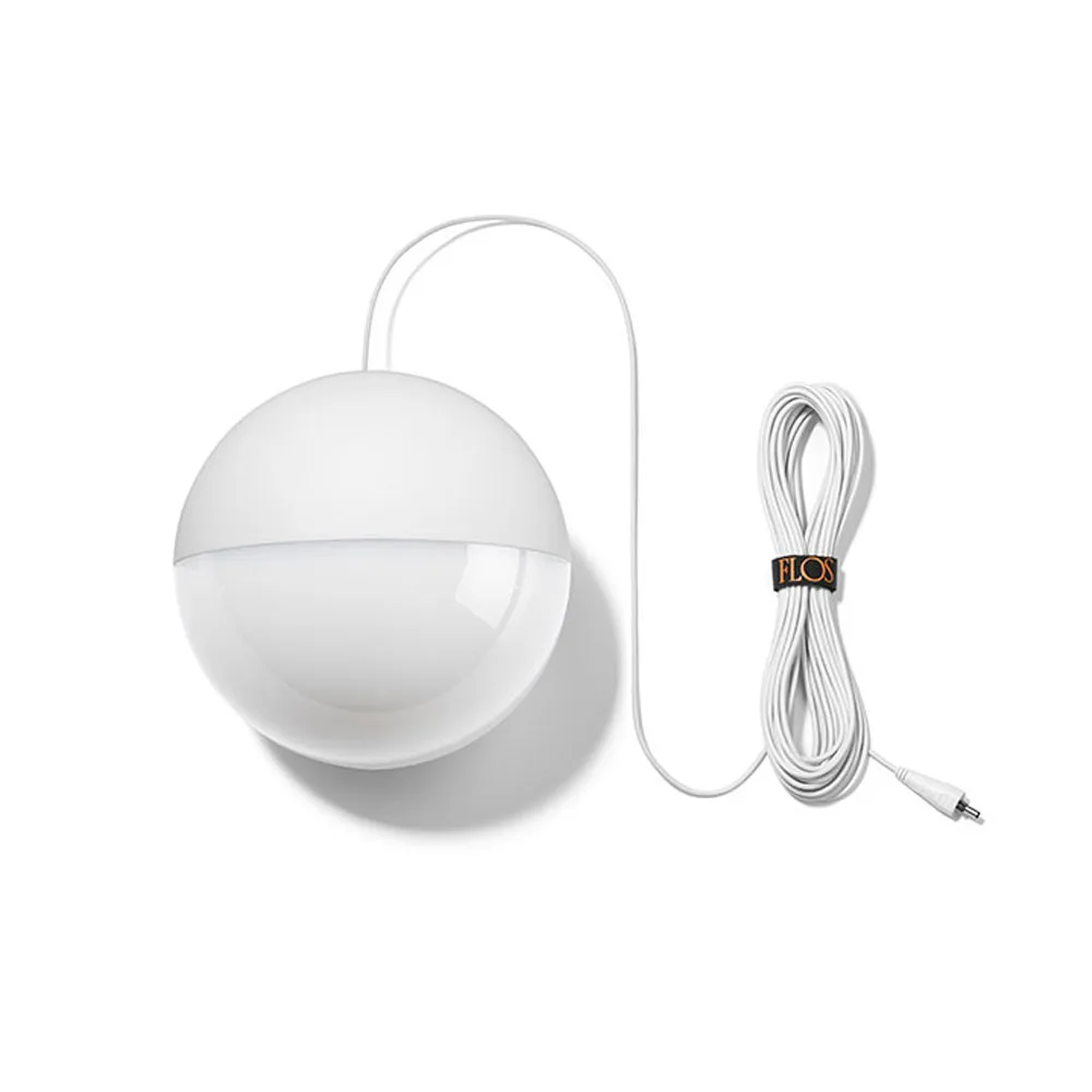 String Light Sphere pendel, Hvit, 22 m ledning Flos