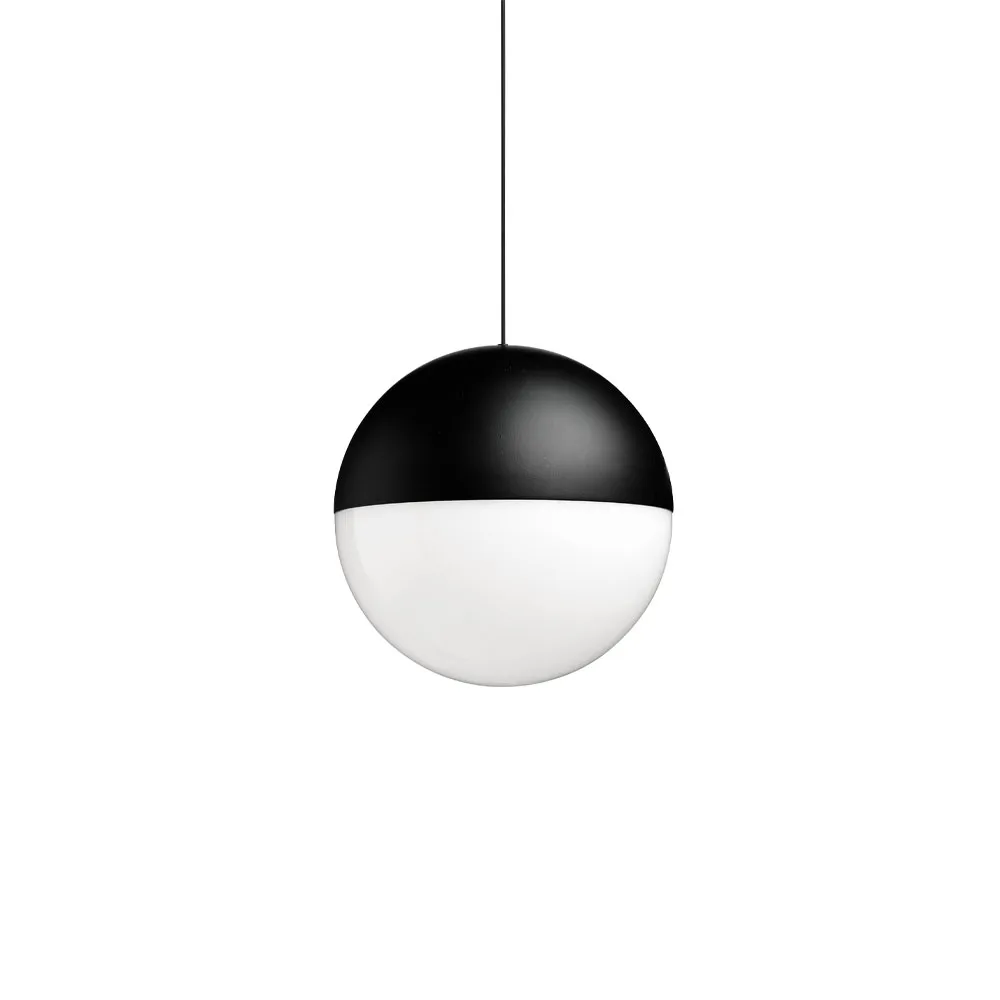 String Light Sphere pendel, Svart, 12 m ledning Flos