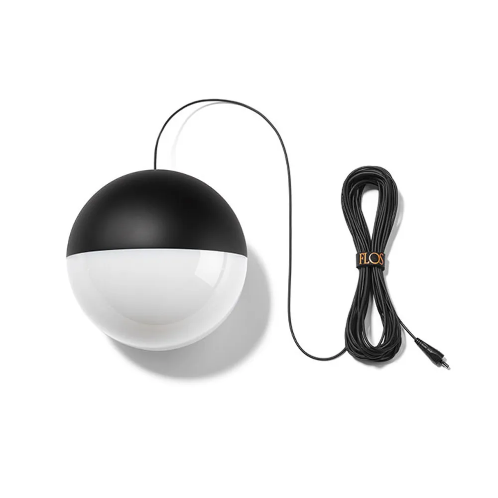 String Light Sphere pendel, Svart, 12 m ledning Flos