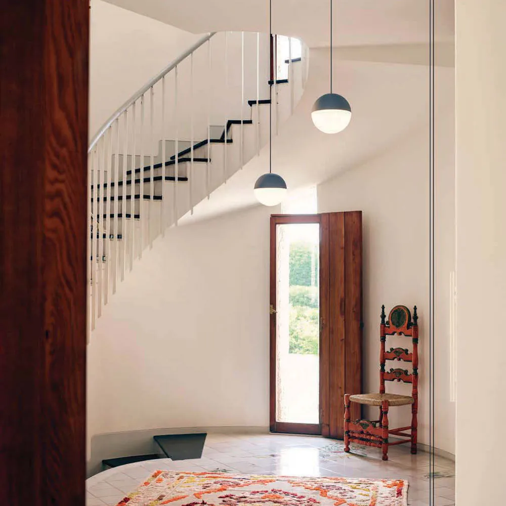 String Light Sphere pendel, Svart, 12 m ledning Flos