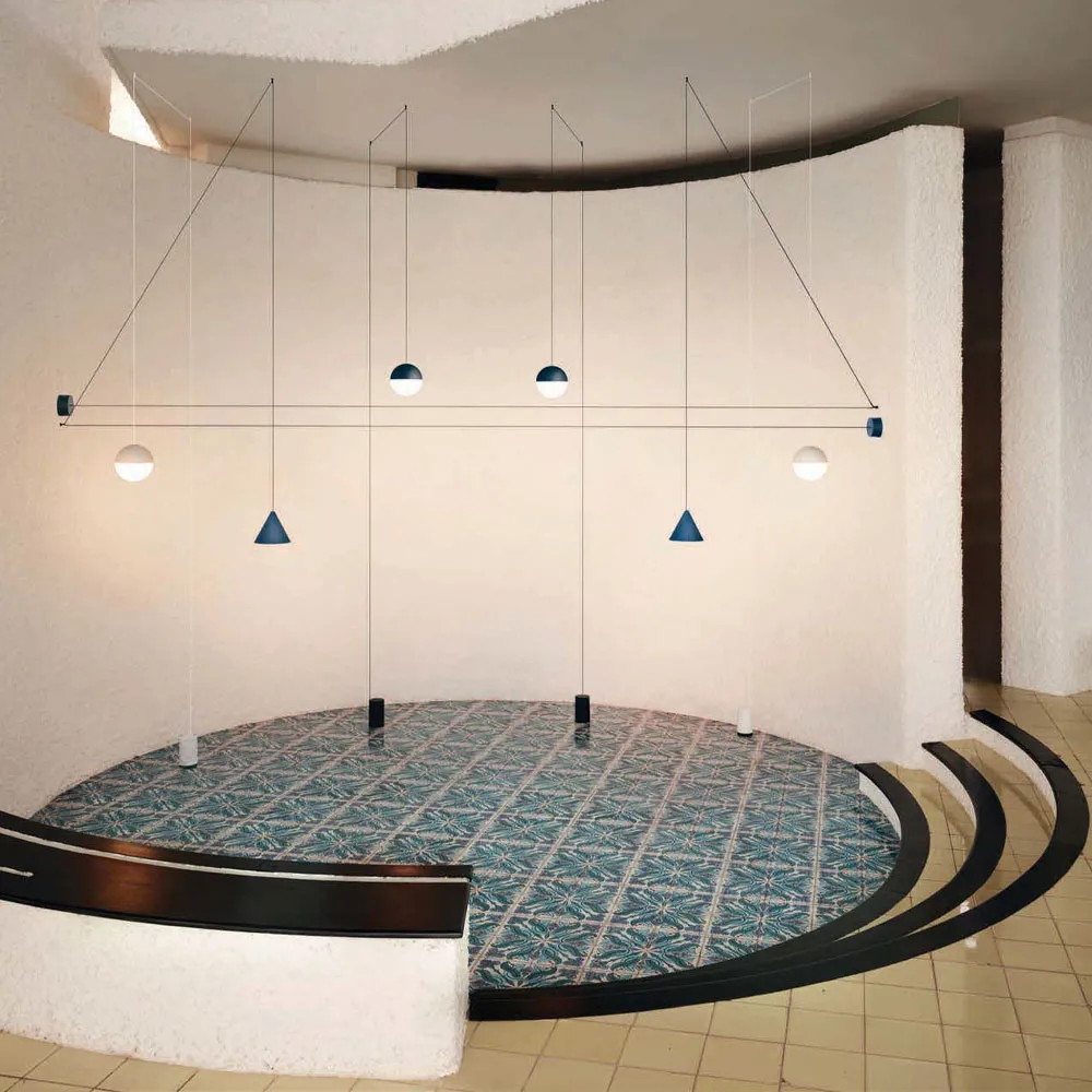 String Light Sphere pendel, Svart, 12 m ledning Flos