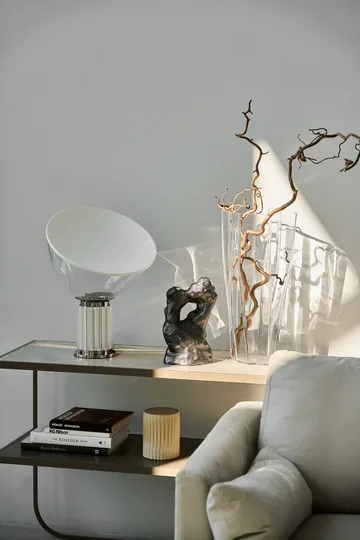 Taccia Small bordlampe LED 48,5 cm - Silver-glasskuppel - Flos