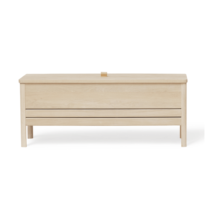 A Line oppbevaringsbenk 111 cm - Hvit eik - Form & Refine