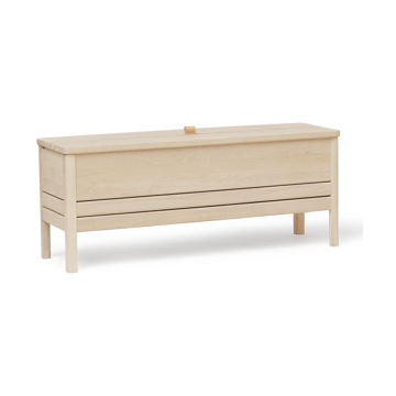 A Line oppbevaringsbenk 111 cm - Hvit eik - Form & Refine