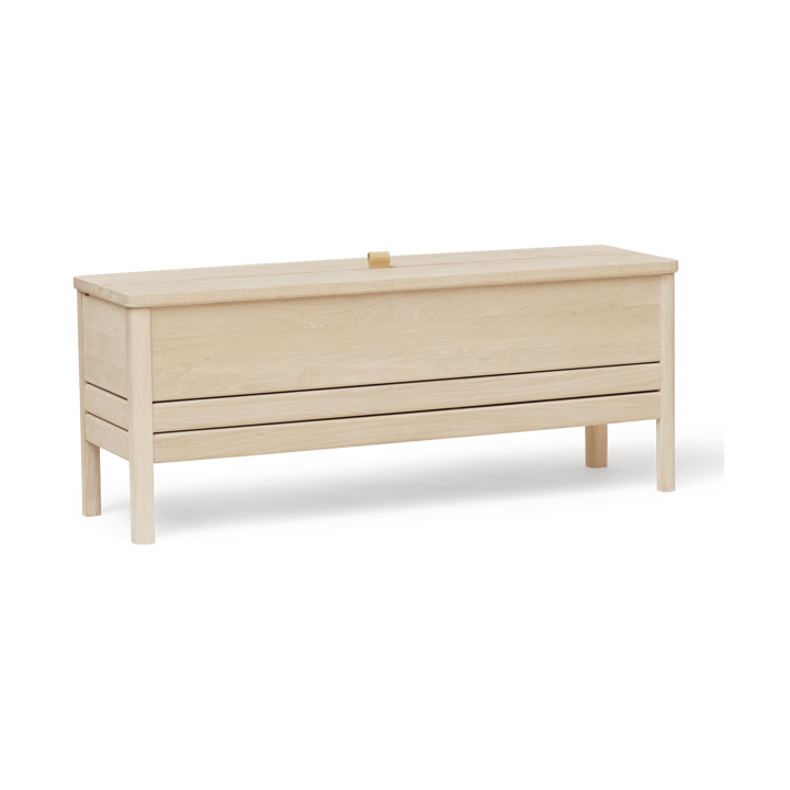 A Line oppbevaringsbenk 111 cm, Hvit eik Form & Refine