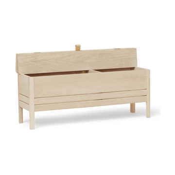 A Line oppbevaringsbenk 111 cm - Hvit eik - Form & Refine
