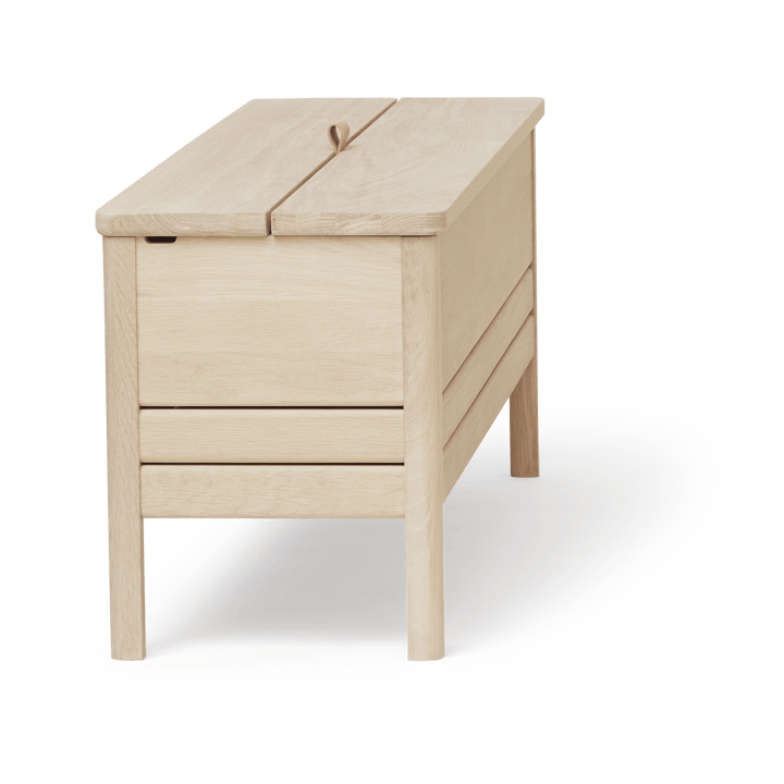 A Line oppbevaringsbenk 111 cm, Hvit eik Form & Refine