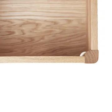 A Line oppbevaringsbenk 90 cm - Hvit eik - Form & Refine